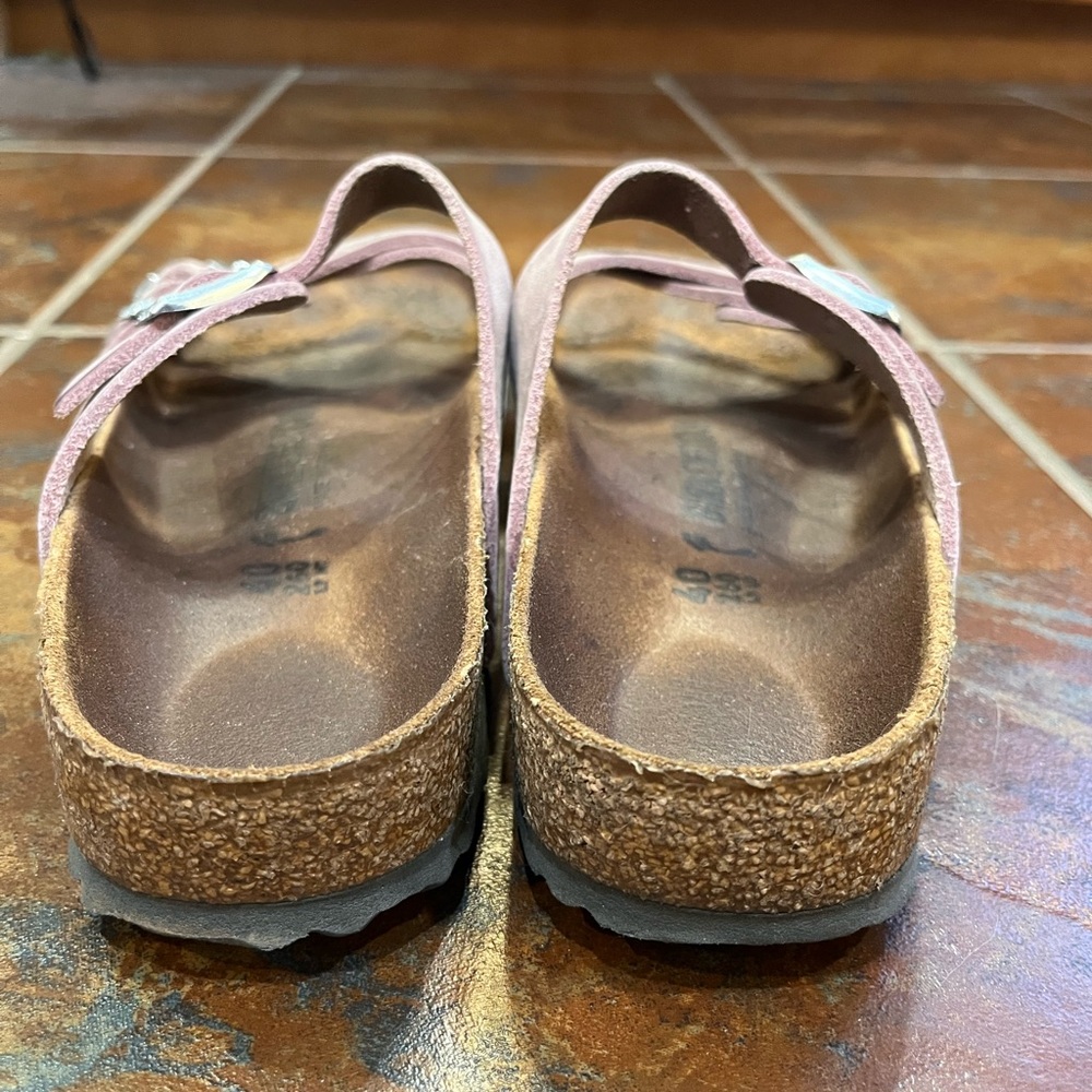 Birkenstock Faded Purple Franca Sandals Nubuck Leather - Picture 4 of 7